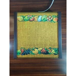 Vintage Heating Tray Fruits & Vegetables Design 11×11